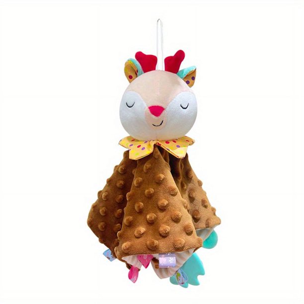 Baby Doudou Soother Towel Contrasting Color Animal Baby Soothes Puzzle Hand Puppet Sleeping Toy