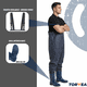 thumbnail image 3 of Traje De Pesca Wader Impermeable Con Botas Antideslizante, 3 of 7