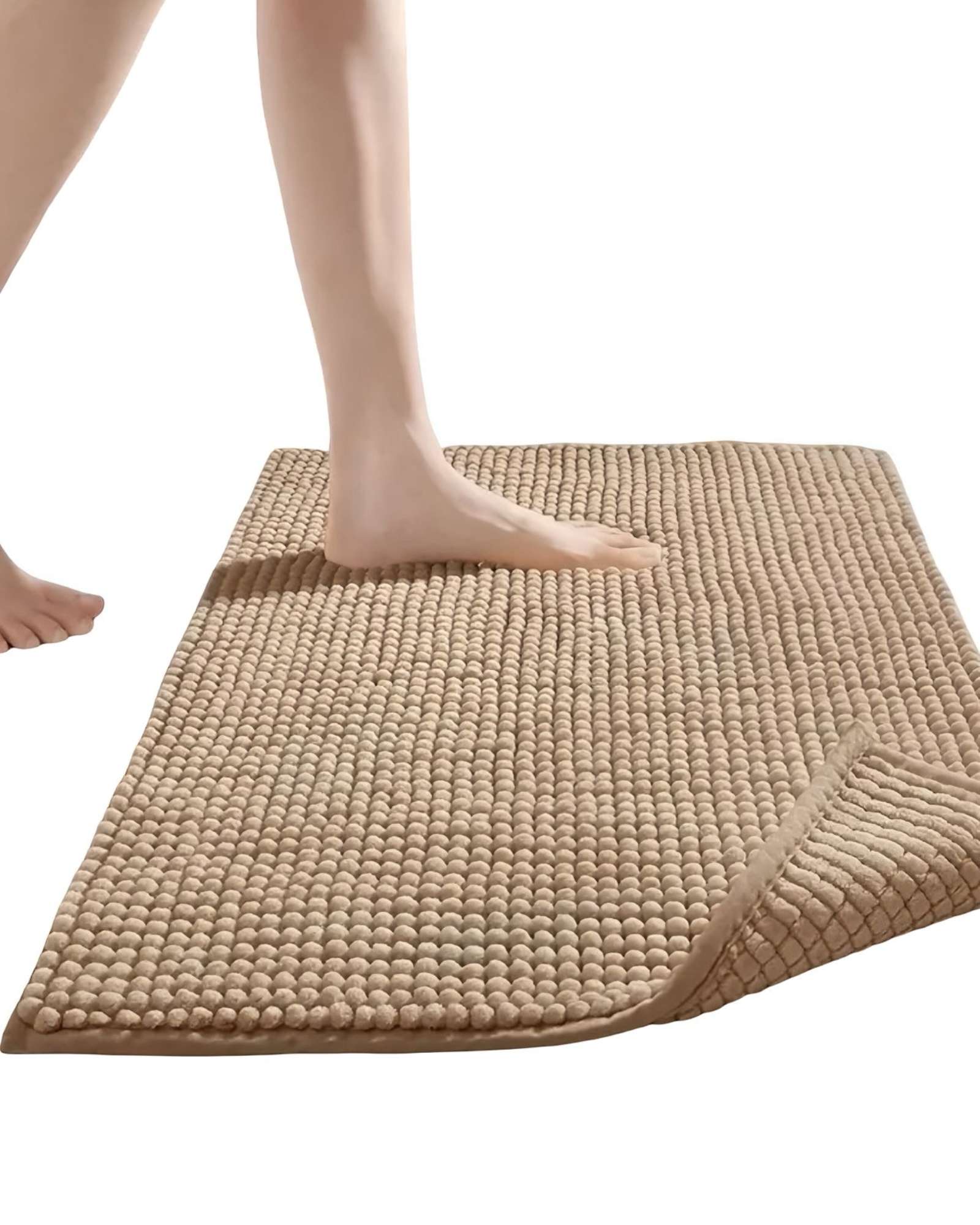 Genérico - Alfombra De Baño Beige Delgada 40X60 Cm