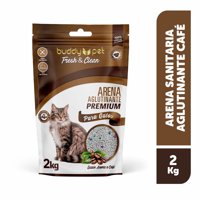 Arena Sanitaria Aglutinante Café 2 Kg Buddy Pet