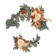 thumbnail image 3 of Corona de flores con arco de boda de rosas, guirnalda floral artificial decorativa con hojas verdes para la decoración del hogar de la boda de la pare , Opción 5B, 3 of 5