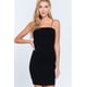 thumbnail image 1 of Vestido Mini de Canalé Grueso Negro Talla S, 1 of 4