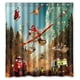 thumbnail image 1 of Cortina de ducha de avión, juego de cortina de baño con ganchos, tamaño 60 x 72 pulgadas, 1 of 3