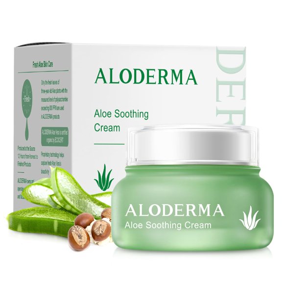 Crema facial hidratante Aloderma Sooderma con 75% de aloe vera