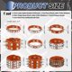 thumbnail image 2 of Uxcell 9Pcs Conjunto de Pulseras de Cuero con Tachuelas Rock Punk, 8.7"/22cm Muñequera Ajustable con Picos Góticos para Fiestas de Halloween Accesorios Emo Grunge, Naranja, 2 of 6