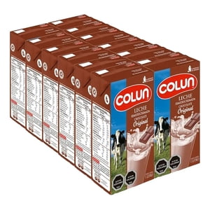 Pack X 12 Leche Chocolate Colun Original 1 Litro