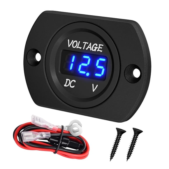 Voltametro DaierTek LED Azul DC 12V 24V Impermeable