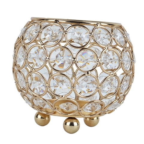 Magideal - Candelabro De Cristal Candelero De Hierro Candelero Para Boda Navidad Comedor Mesa De Centro Decoración Boda Centro De Mesa , 8Cmx7Cm