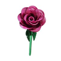 Bothyi - Mesa De Flores Artificiales Ornamento De Flores Hotel Metal Bouquet Rosa