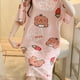 thumbnail image 1 of Cartoon Bear Strawberry Pattern Nightdress, Loose & Comfort Short Sleeve Crew Neck Pajamas Dress, Women's Sleepwear & Dresses, 1 of 3