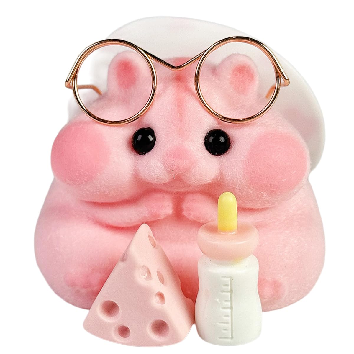 Genérico - Juguete Para Hámster Squishy, Hecho A Mano, De Silicona, Mochi, Rosa Peludo