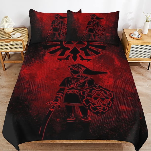 The Legend of Zelda Comforter Set 3 Pieces Quilt Cover Set Soft Bedding Sets for All Seasons