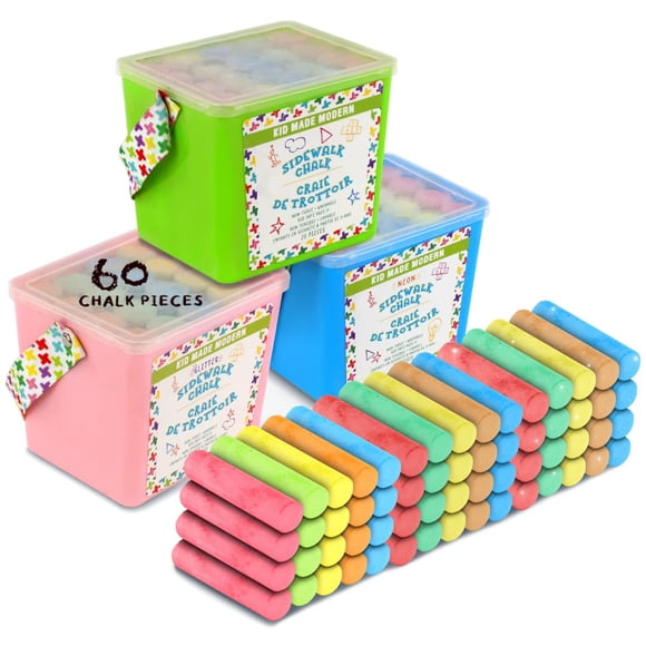 Sidewalk Chalk Kid Made Modern, paquete variado de 60 unidades, x3