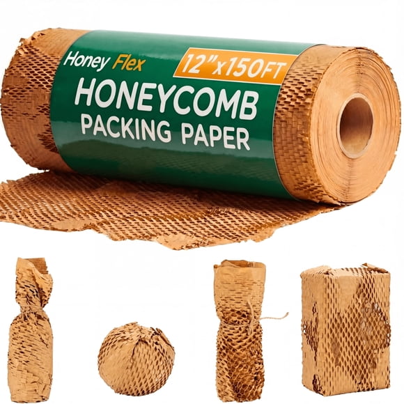 Rollo de papel de embalaje Honey Flex de 12 x 150 pies para mudanzas y envíos