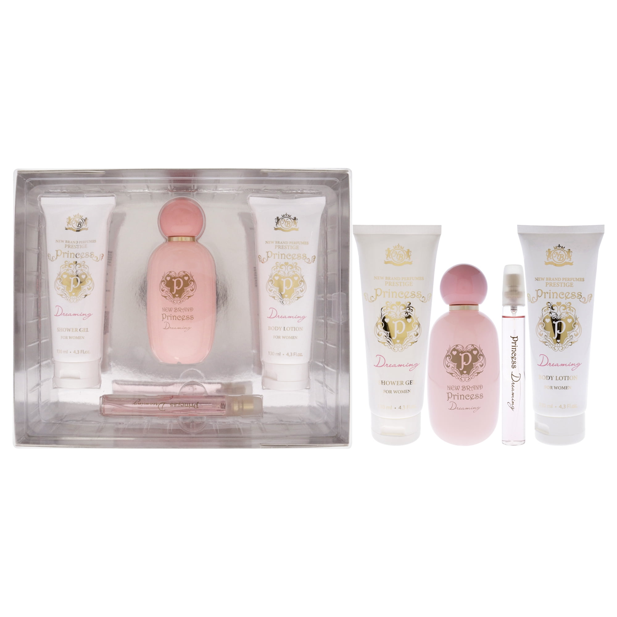 Set De Regalo Perfume New Brand Princesa Prestigio Soñando Edp Mujer
