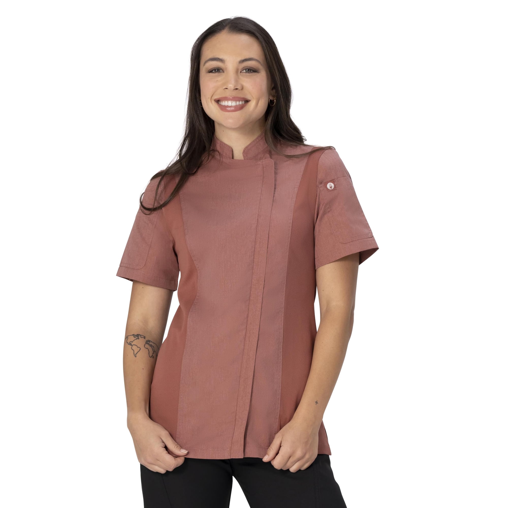 Chaqueta De Chef Para Mujer Chef Works Springfield Ladrillo Talla Xs