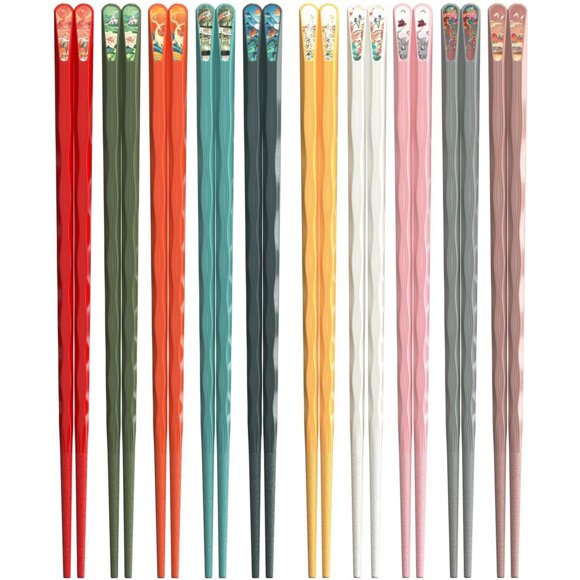 Palillos Auerllcy, 10 pares, 9,5 pulgadas, de fibra de vidrio