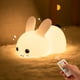 thumbnail image 1 of 1pc Silicone Cute Bunny Lamp, Rechargeable Night Light For Kids, Cute Bunny Night Light, Gifts For Kids, Kawaii Room Decor For Nursery, Baby Room, Bedroom, 1 of 2