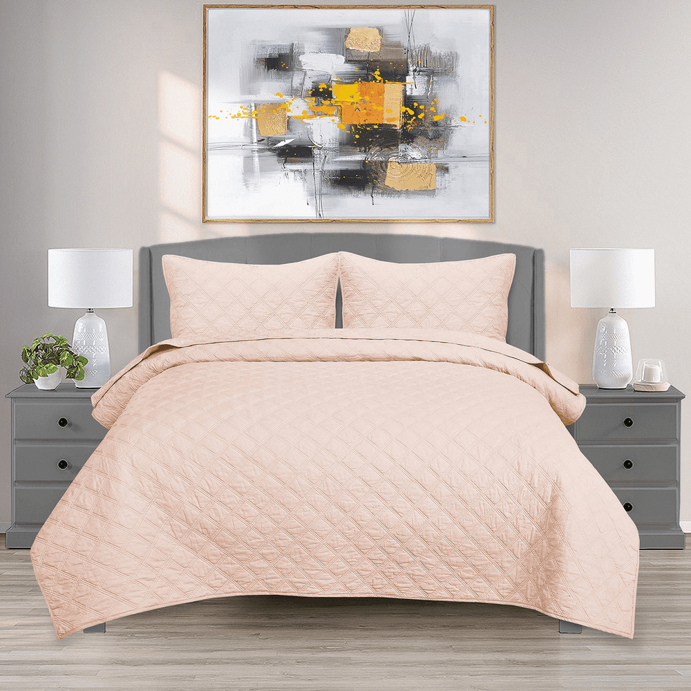 Genérico - Cubrecama Verano 1.5 Plazas Pompones + Funda