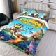 thumbnail image 3 of Los Croods Conjunto de sábanas temático, trío de piezas, cómodo y amigable con la piel, diseño único, regalo de decoración para el hogar para familiares, amigos y fans,135cm *200cm, 3 of 6
