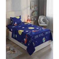 Casa Sol - Juego De Sabanas De Verano Planeta Astronauta Infantil 1 Plaza