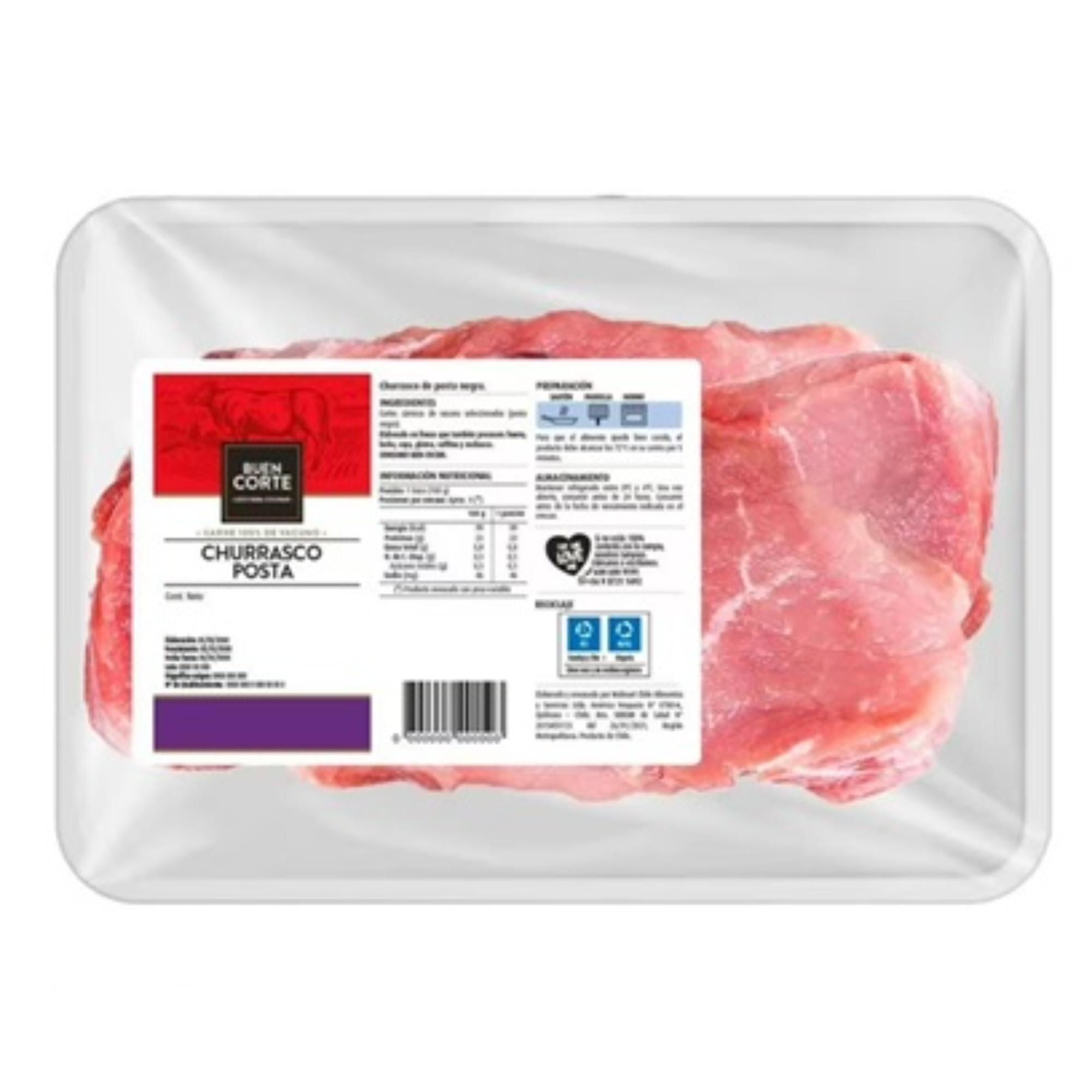 Carne De Vacuno Churrasco Posta Bandeja 400 g Buen Corte