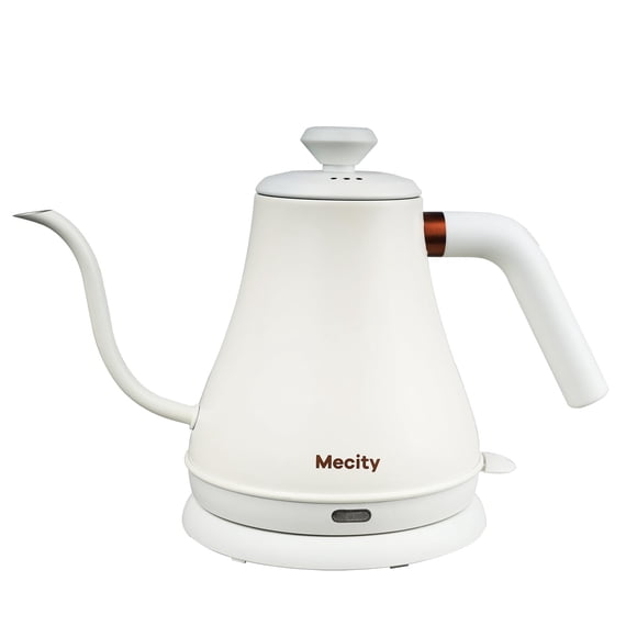 Hervidor eléctrico Mecity de acero inoxidable 800 ml 1000 W blanco como la leche