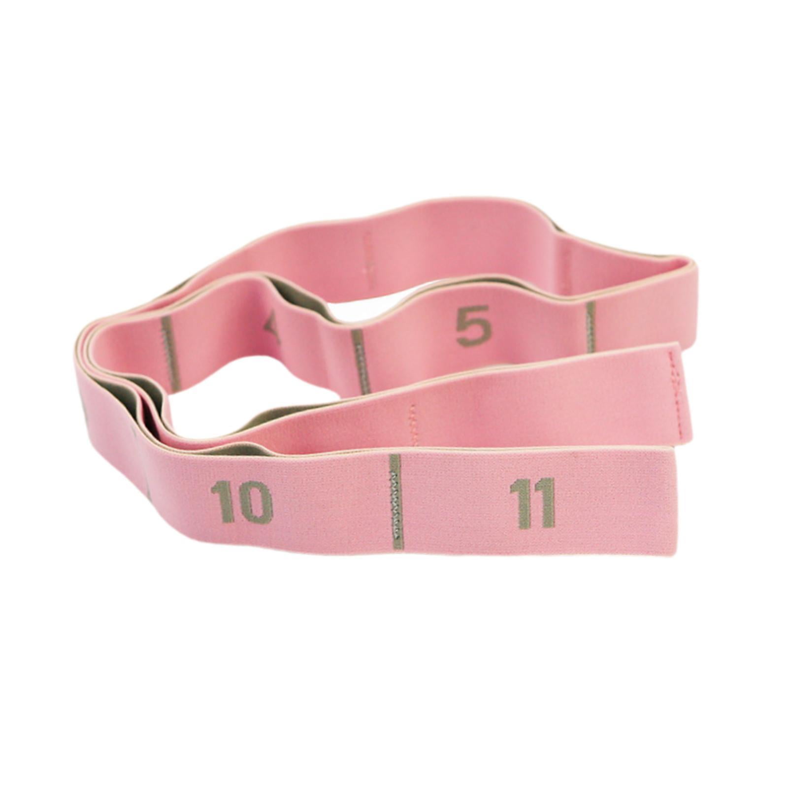 Magideal - Banda De Resistencia Cinturón De Estiramiento De Equipos De Estiramiento Profesional Sostenible 11 Banda De Elasticidad Para El Ejercicio De Pilates Rosa
