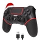 thumbnail image 1 of Control inalámbrico SZYUYU para PS4 con conector de audio de 3.5 mm, negro/rojo, 1 of 8