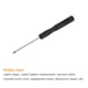 thumbnail image 5 of Destornillador Mini Torx, Cabeza Estrella T2 para Reparación de Relojes, Gafas y Electrónica, Paquete de 2, 5 of 6