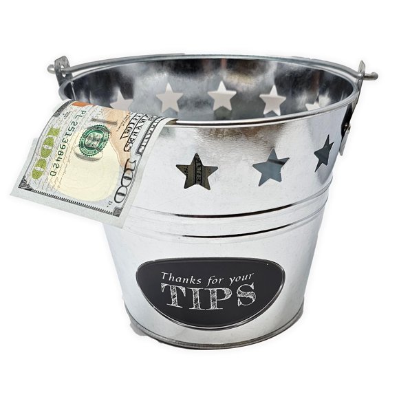 Tip Bucket de metal con diseño de estrellas para bares, discotecas y músicos