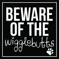 Rienda Libre Graphics - Decomural Beware Of The Wigglebutts Dog Ws-41493