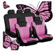 thumbnail image 2 of Funda Cubre Asiento Auto Rosado Universal 9 Piezas Diseño Rosa, 2 of 3