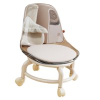 Magideal - Heces De Rollo Bajo, Asiento Rodante, Asiento Enrollable Con Rollos, Sofá, Reposapiés, Taburetes, Silla Para Fitness, Garaje, Cocina, Limpieza De Piso Blanco