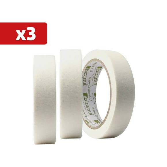 Papel Cinta Masking Tape 24mm X 30 Yds 3 unidades