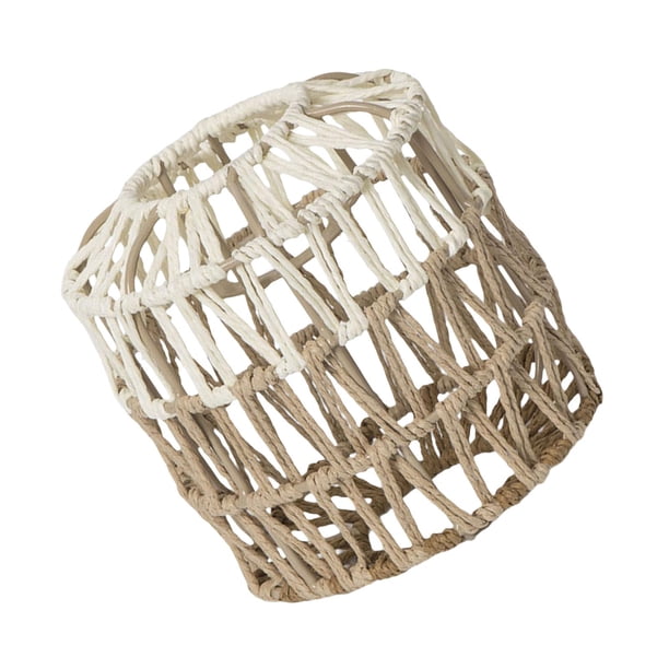 Pantalla de Lámpara de Cuerda de Papel Tejida, Cubierta de Lámpara Colgante, Pantalla de Lámpara Colgante para Cocina, Casa de Té, Comedor, Decoración 15cm x 165cm