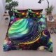 thumbnail image 1 of Universe Quilt Duvet Cover Set Doona Cover Queen Double Super 3-Piece Bedding Set, 1 of 5