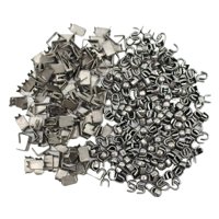 Magideal - Juego De 300 Kits De Reparación De Cremalleras, Herramienta De Costura En Forma De U, Piezas De Repuesto De Bloqueo De Extremo, Accesorios Abiertos Y Negro