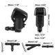 thumbnail image 3 of 2pcs Boquilla del Limpiaparabrisas para Ford Edge 2011-2015 Manguera de 2.5 Metros con Kit de Conectores BT4Z-17603-A, 3 of 7