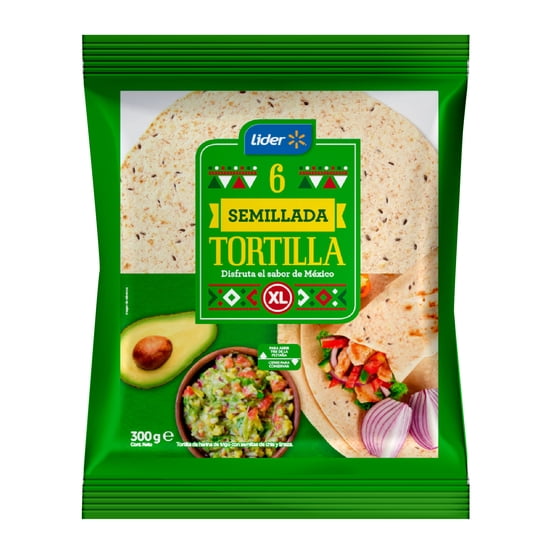 Tortilla Semillada Tamaño Xl 6 Un 300 g Lider