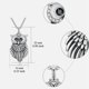 thumbnail image 2 of Collar relicario cenizas o recuerdos buho circon de fantasia, 2 of 3