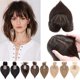 thumbnail image 1 of Loveternal 100% Cabello Humano Real Toppers con Flequillo para Mujer 16 Pulgadas (Castaño Oscuro), 1 of 7
