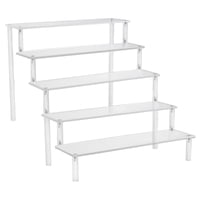 Bothyi - Claro Transparente Escalera Nivel Acrílico Estante Encimera Elevadores Vitrina 5 Escalera