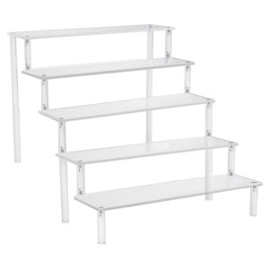 Bothyi - Claro Transparente Escalera Nivel Acrílico Estante Encimera Elevadores Vitrina 5 Escalera