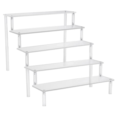 Bothyi - Claro Transparente Escalera Nivel Acrílico Estante Encimera Elevadores Vitrina 5 Escalera