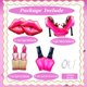 thumbnail image 2 of Globos marialler 8 piezas Kit rosa de labios, tacones y esmalte, 2 of 7