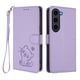 thumbnail image 1 of Funda Volteable con Diseño de Gato para Samsung Galaxy S23 FE, Lila Claro, 1 of 6