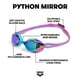 thumbnail image 3 of Gafas de natación Arena Python Racing unisex con lentes antivaho con espejo, 3 of 8