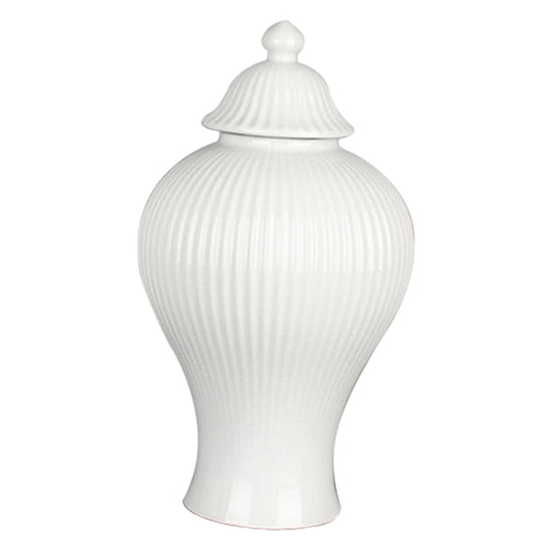 Jarrón De Cerámica Tradicional Para Almacenamiento De Tarros De Jengibre, Florero Para Decoración De Bodas, Color Blanco