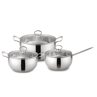 Batería De Cocina Acero Inox. De 6 Piezas / Amsterdam – Doral